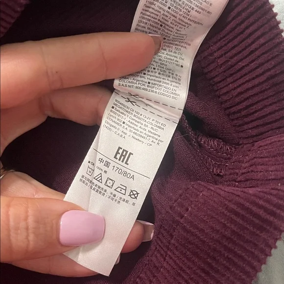 GAP Corduroy Mini Skirt - Deep Purple size Large - Picture 7 of 9